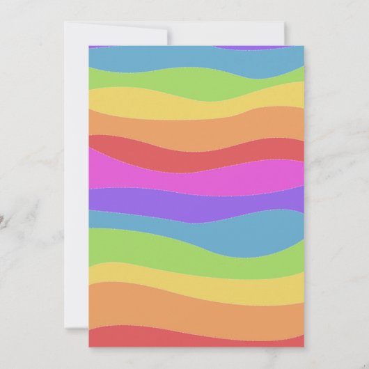 ユニコーンはパーティの招待状誕生日の泡立ちます 招待状 (裏面)