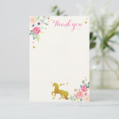 ユニコーンはメッセージカード感謝していしています サンキューカード (スタンド正面)