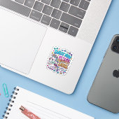 ユニコーンは今汗をかき後に輝く ギフトアイデア ベクターD シール (ノートパソコンとiPhone)