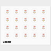 ユニコーンは今汗をかき後に輝く プリントレディ Zazzle ラウンドシール (シート)