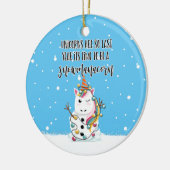 ユニコーンは去年のクリスマスおもしろいに来た セラミックオーナメント (左)