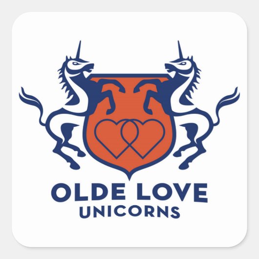 ユニコーンは注意が必要だ！ スクエアシール (正面)