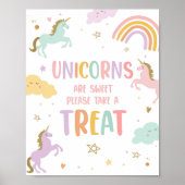 ユニコーンは甘いテイクアトリートガール誕生日 ポスター (正面)