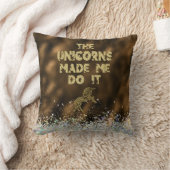 ユニコーンは私にそれを行わせた引用文 クッション (ブランケット)