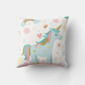 ユニコーンは魔法の娯楽室の枕で信じます クッション (裏面)