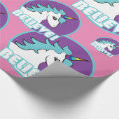 ユニコーンは"信じます! " ラッピングペーパー (角)