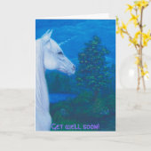 ユニコーンは"健康な"挨拶状を得ます カード (黄色い花)