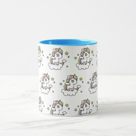 ユニコーンふりかけるかわいいかわいいコーヒーカップギフトマグカップ マグカップ (中央)