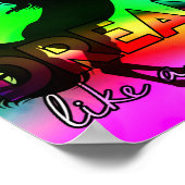 ユニコーンみたいに夢を見る！ – 明るいカラフルデザイン ポスター (角)