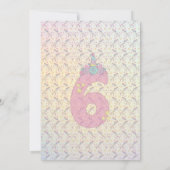 ユニコーンをテーマにした6th誕生日パーティーの招待状 招待状 (裏面)