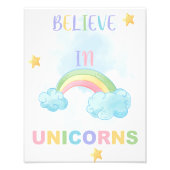 ユニコーンを信じて保育園の壁飾り フォトプリント            (正面)