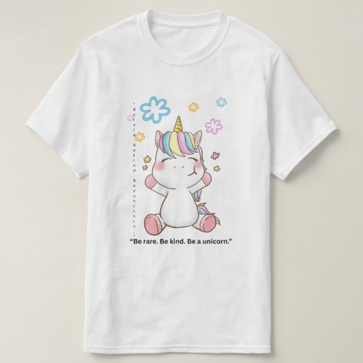 ユニコーンを信じるTシャツ | Tシャツ (デザイン正面)