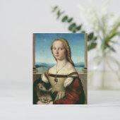 ユニコーンを持つ女性のポートレート, c.1505-6 ポストカード (スタンド正面)