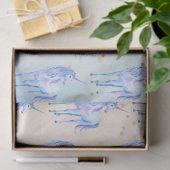 ユニコーンアクアピンクイエロー絞り染め金ゴールド紙吹雪 薄葉紙 (ギフト)