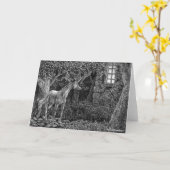 ユニコーンアットナイトペンスケッチカード カード (黄色い花)