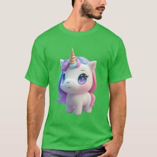 ユニコーンアニメ少女 Tシャツ