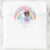 ユニコーンアフリカプリンセス誕生日ありがとうございました ラウンドシール (バッグ)