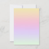 ユニコーンアフリカ系アメリカ人プリンセスベビーシャワー 招待状 (裏面)