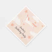 ユニコーンアンドスターズ誕生日 スタンダードランチョンナプキン (角)