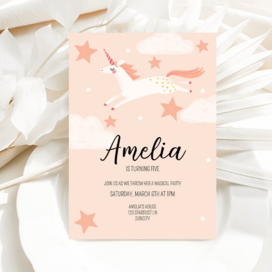 ユニコーンアンドスターズ誕生日 招待状