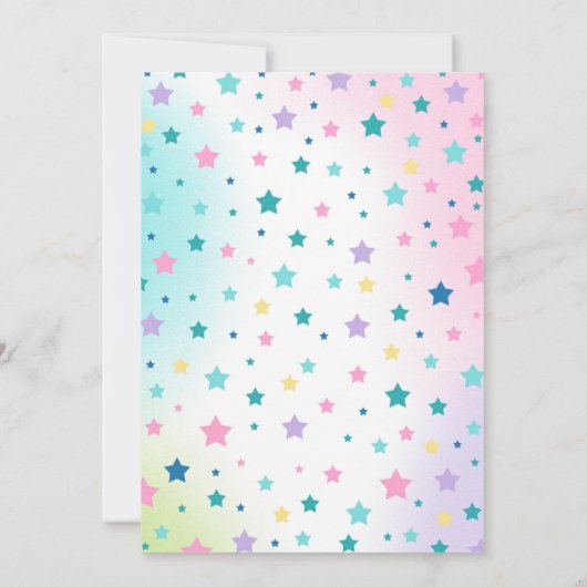 ユニコーンアンドドラゴンズ誕生日招待状魔法 招待状 (裏面)