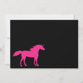 ユニコーンアンドレインボー誕生日招待状for Girls 招待状 (裏面)