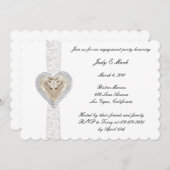 ユニコーンアンドレース婚約パーティ招待状 招待状 (正面/裏面)