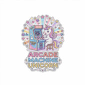 ユニコーンアーケードマシンユニコーン印刷準備完了PODアート シール (正面)