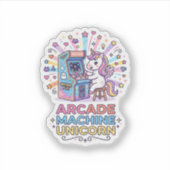 ユニコーンアーケードマシンユニコーン印刷準備完了PODアート シール (正面)
