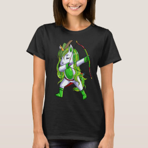 ユニコーンアーチャー聖パトリックのダビングユニコーンアーチェリー Tシャツ