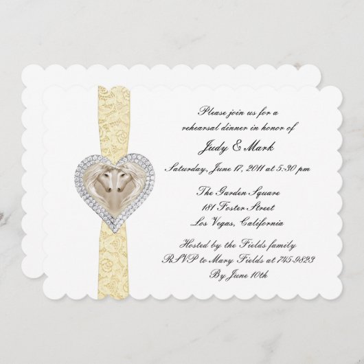 ユニコーンイエローレースリハーサルディナー招待状 招待状 (正面/裏面)