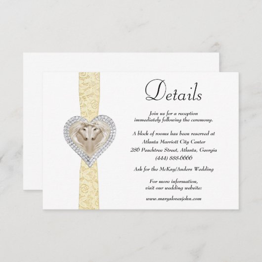 ユニコーンイエローレース結婚ズ詳細 エンクロージャーカード (正面/裏面)