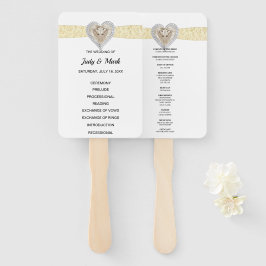 ユニコーンイエローレース結婚式 プログラムファン ハンドファン