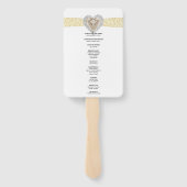 ユニコーンイエローレース結婚式 プログラムファン ハンドファン (裏面)