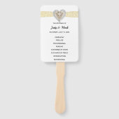 ユニコーンイエローレース結婚式 プログラムファン ハンドファン (正面)