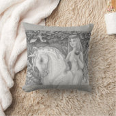 ユニコーンインザガーデンオブエデンイブ枕ファンタジー クッション (ブランケット)