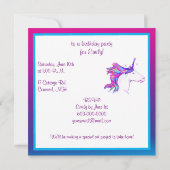 ユニコーンウィズレインボーメハッピーバースデー 招待状 (裏面)