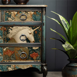 ユニコーンウィリアムスタイルボタニカルアールヌーボー 薄葉紙