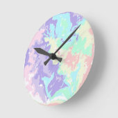 ユニコーンウォーターカラーパステル ラウンド壁時計 (傾斜)