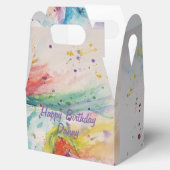 ユニコーンウォーターカラーボーイズお誕生日ケーキオファーボックス フェイバーボックス (オープン)