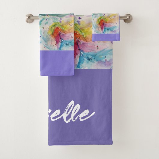 ユニコーンウォーターカラーレインボーユアドリームガールズ バスタオルセット (インサイチュ)