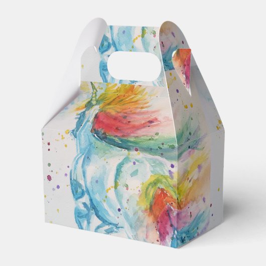 ユニコーンウォーターカラーレインボー誕生日ガールズティーンズ フェイバーボックス (正面サイド)