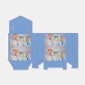 ユニコーンウォーターカラー誕生日パーティーケーキ愛用ボックス フェイバーボックス (折り畳みなし)