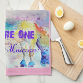 ユニコーンウォーター淡い色のカラー キッチンタオル (四つ折り)