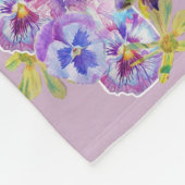 ユニコーンウォーター薄紫フローラガールズネームブランケット フリースブランケット (角)