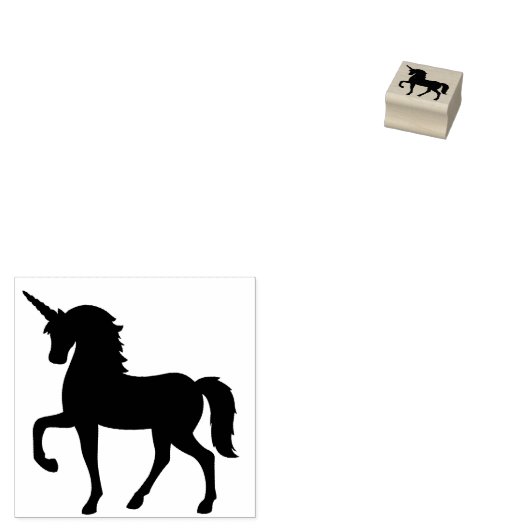 ユニコーンウッドアートスタンプ ラバースタンプ (押印)