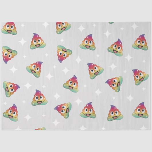 ユニコーンウンチカラフルパターン 薄葉紙 (正面)