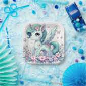 ユニコーンエレガントお洒落ベビーシャワー ペーパープレート (パーティー)