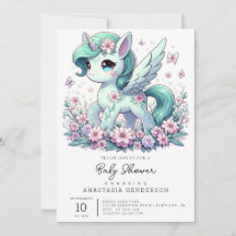 ユニコーンエレガントお洒落ベビーシャワー