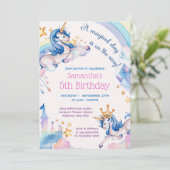 ユニコーンエレガントレインボーダイヤモンド王誕生日 招待状 (スタンド正面)